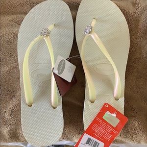 Women's Havaianas White Crystal 9/10